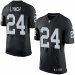 Men's Nike Oakland Raiders #24 Marshawn Lynch Elite Black Team Color NFL Jersey