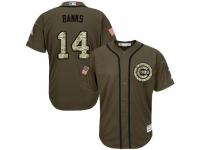 Cubs #14 Ernie Banks Green Salute to Service Stitched Baseball Jersey