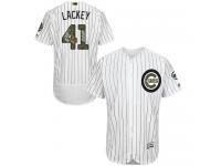 Cubs #41 John Lackey White (Blue Strip) Flexbase Authentic Collection 2016 Memorial Day Stitched Baseball Jersey