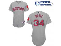 Grey David Ortiz Youth #34 Majestic MLB Boston Red Sox Cool Base Road Jersey