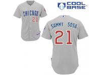 Grey Sammy Sosa Men #21 Majestic MLB Chicago Cubs Cool Base Road Jersey