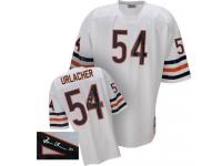 Men NFL Chicago Bears #54 Brian Urlacher Throwback Road Mitchell and Ness White Autographed Jersey