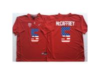 Men Stanford Cardinal #5 Christian McCaffrey Red USA Flag College Jersey