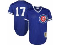 Men's Majestic Chicago Cubs #17 Kris Bryant Royal Blue Throwback MLB Jersey