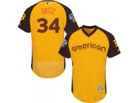 MLB Boston Red Sox #34 David Ortiz Men Majestic 2016 All-Star Authentic Flexbase Collection Jersey