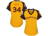 MLB Boston Red Sox #34 David Ortiz Women Majestic 2016 All-Star CoolBase Jersey