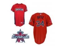 Red David Ortiz Men #34 Majestic MLB Boston Red Sox American League 2010 All-Star BP Jersey