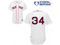White David Ortiz Men #34 Majestic MLB Boston Red Sox Cool Base Home Jersey