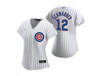 Women's Chicago Cubs Kyle Schwarber Nike White 2020 Home Jersey