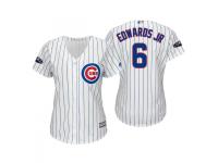 Women's Cubs 2018 Postseason Home White Carl Edwards Jr Cool Base Jersey