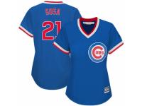 Women's Majestic Chicago Cubs #21 Sammy Sosa Royal Blue Cooperstown MLB Jersey