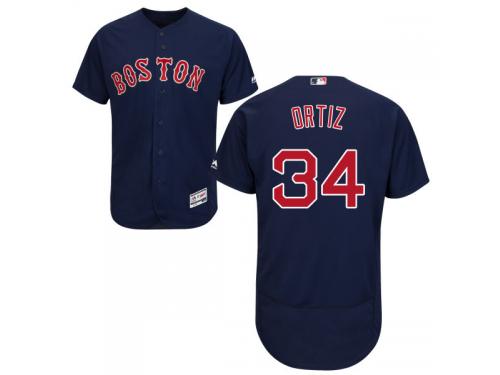 Boston Red Sox #34 David Ortiz Navy Blue Flexbase Authentic Collection Stitched Baseball Jersey