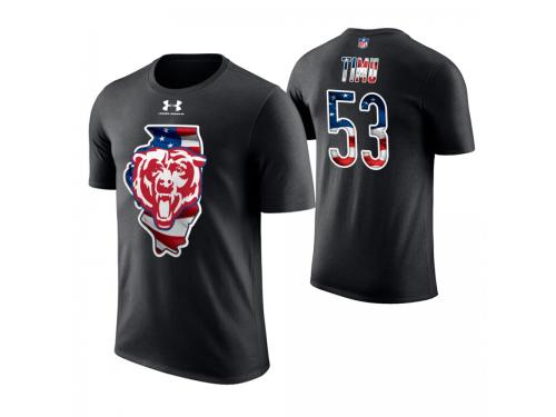 Men Chicago Bears John Timu #53 Stars and Stripes 2018 Independence Day American Flag T-Shirt
