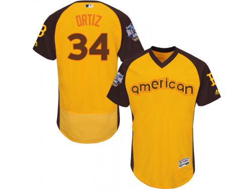 MLB Boston Red Sox #34 David Ortiz Men Majestic 2016 All-Star Authentic Flexbase Collection Jersey