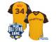 2016 MLB All-Star American Boston Red Sox #34 David Ortiz Gold Run Derby Cool Base Jersey