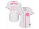 Women Majestic Chicago Cubs #23 Ryne Sandberg White Fashion MLB Jersey